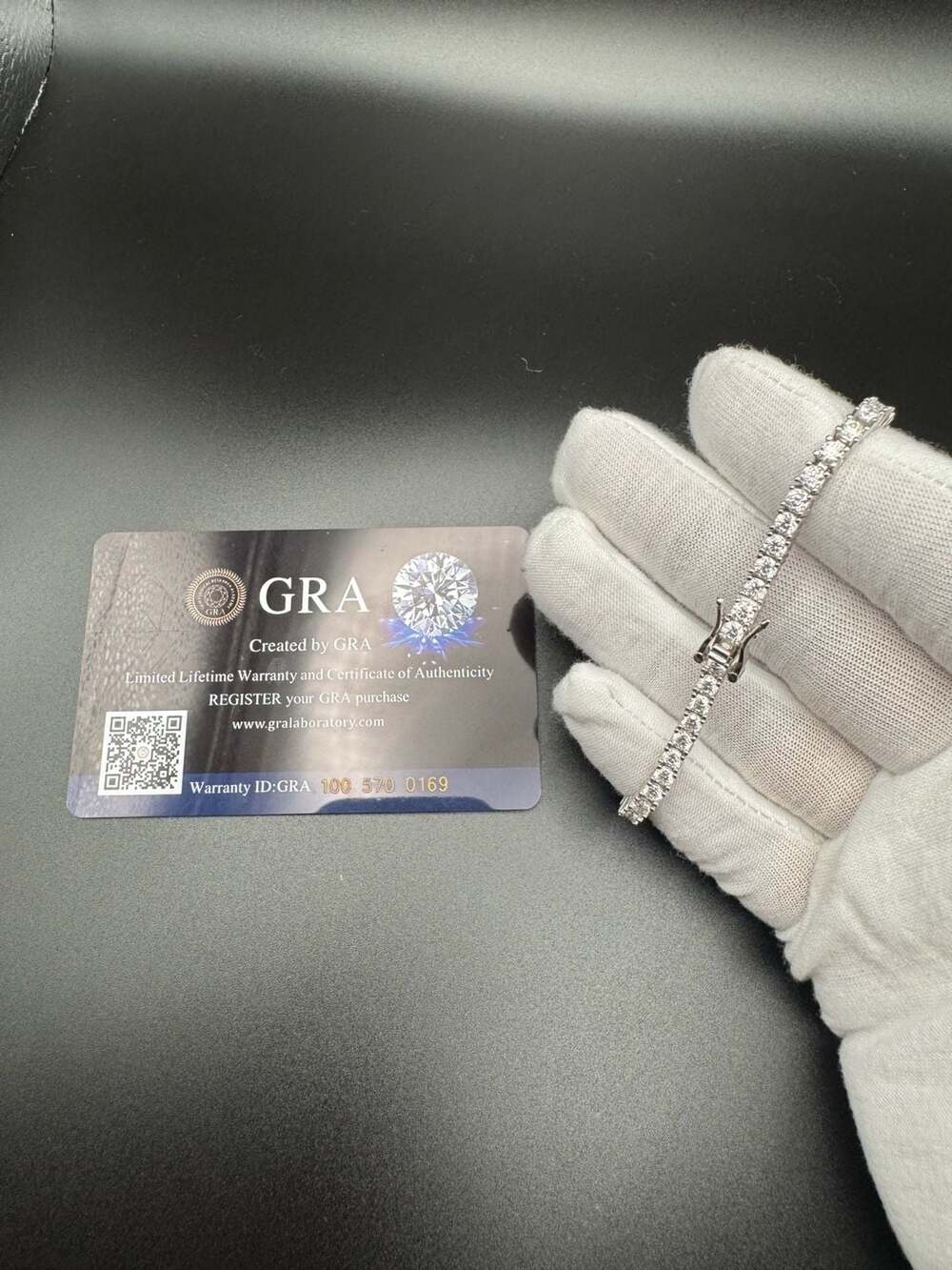 925 Sterling Silver Moissanite Tennis Bracelet 3mm 6.5" D VVS1 GRA Women's